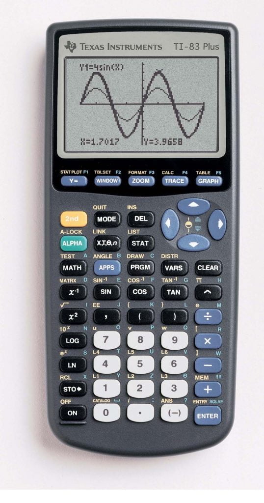 Texas Instruments TI-83 - Graphing Calculator PLUS programmed