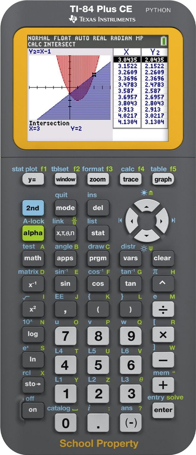 TI 84 Plus CE Classroom Pack EZ Spot Yellow Graphing Calculator